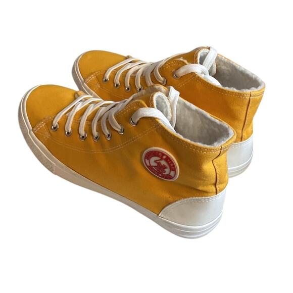 Beverly Hills Polo Club High Top Sneakers Men 8/Wmn 9.5 Yellow Canvas Unisex - Picture 5 of 7